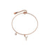 Solid 925 Sterling Silver Initial Crystal Personalised Alphabet Letter Bracelet Rose Gold Filled